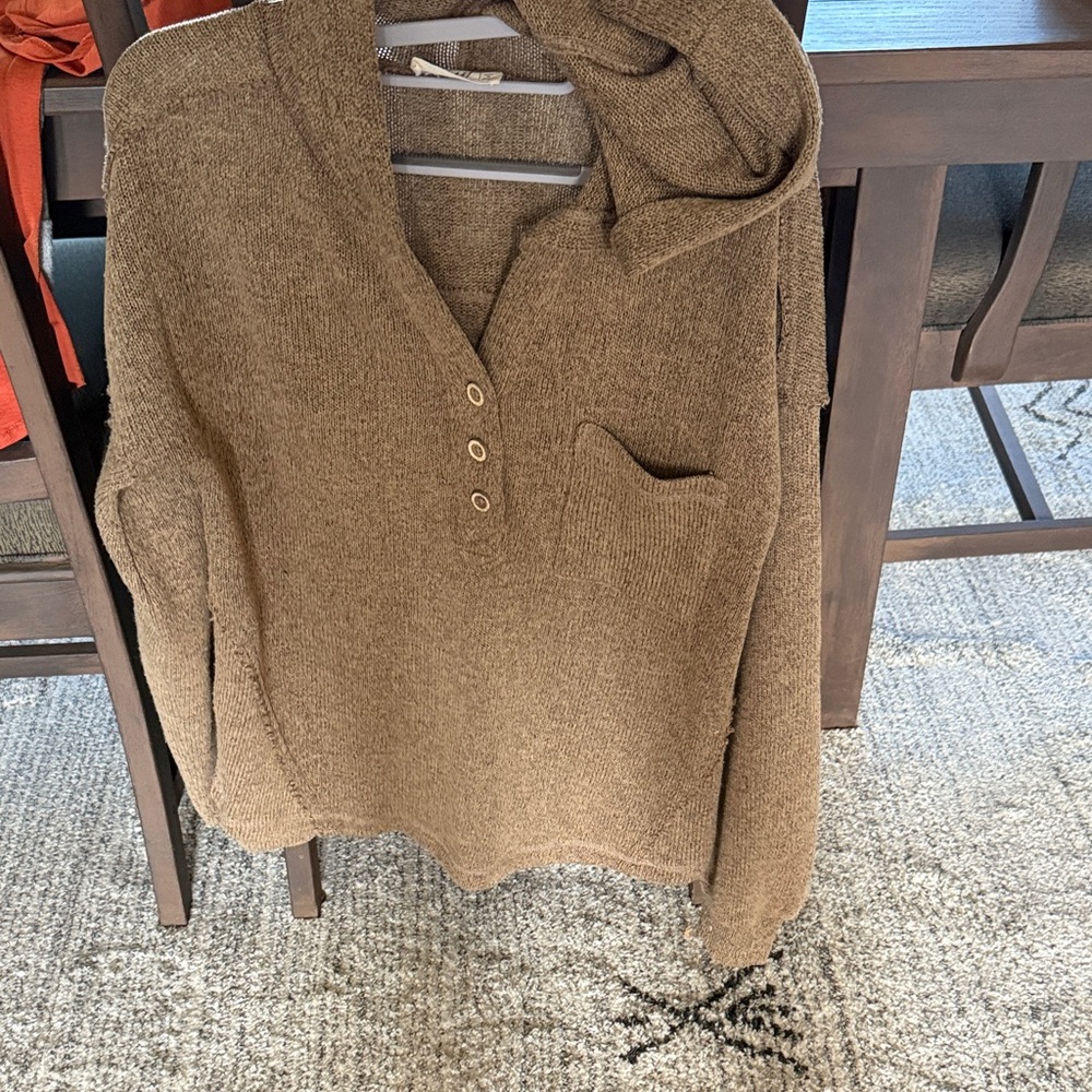 Cozy Brown Hooded Sweater